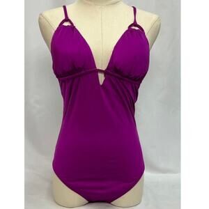 NWT! J. Crew Tropical‎ Strappy Plunge Beaded One-Piece Swimsuit 8